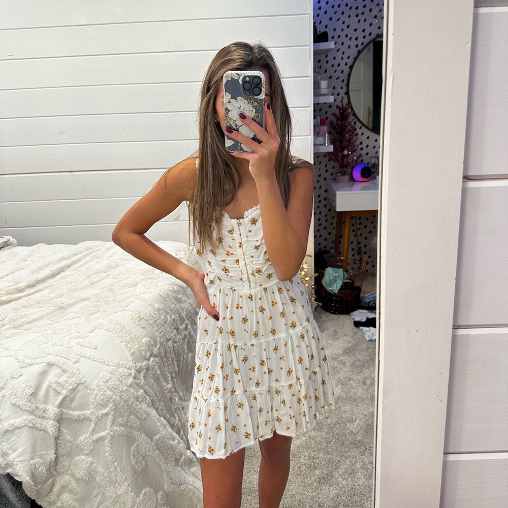 White floral dress